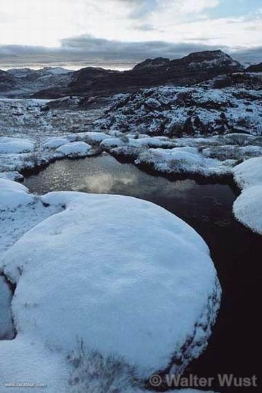 Frozen lake